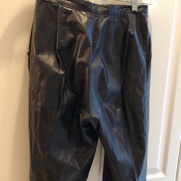 ⭐️ Bill Atkinson Vintage, High Waist Lined Cowhide Leather front pocket trousers - Picture 4 of 11